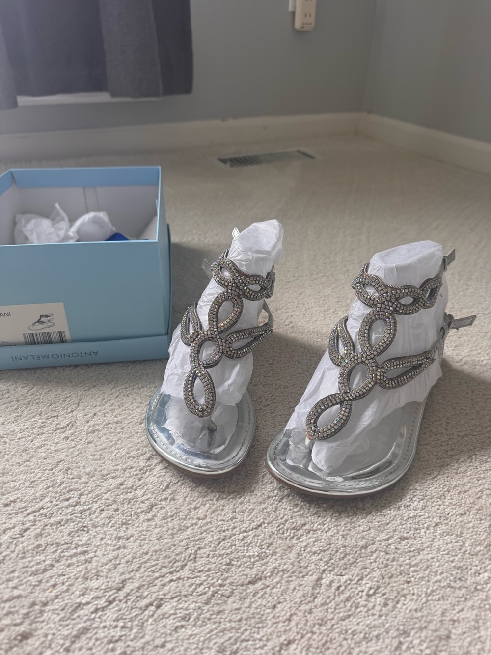 ANTONIO MELANI Silver WALITE Shoe Box Label